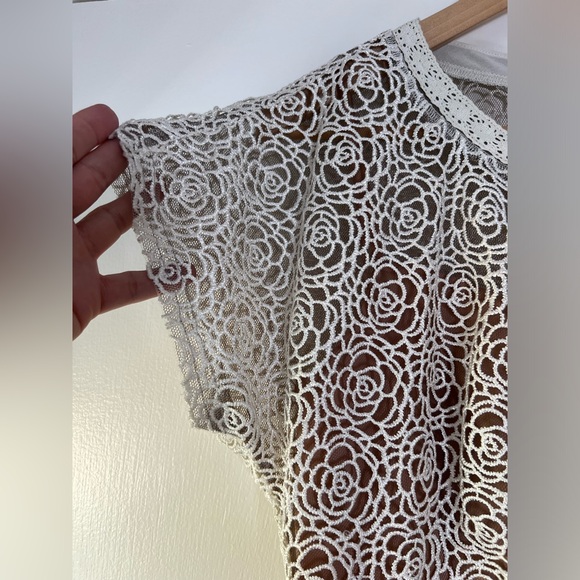 Beguile by Byron Lars Lace Study Sheath Dress Sz 6 Button Front Ivory Black Pink - Picture 6 of 13